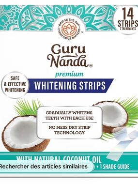 Guru Nanda Premium Teeth Whitening Strips 14 Strips (7 Treatments) Whitening
